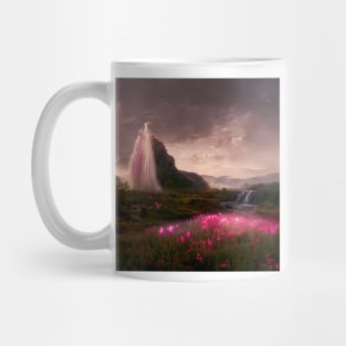 Japanese Pink Flower Field Mug